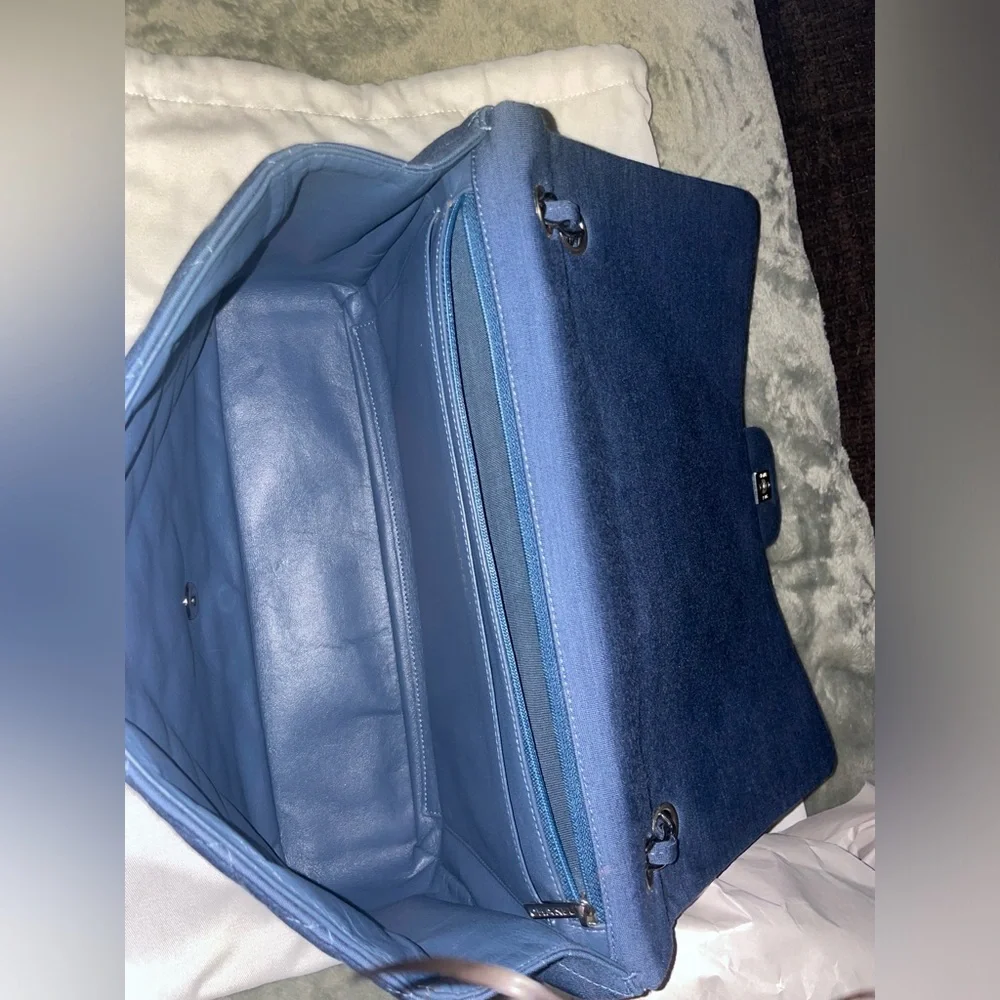 Chanel jersey flap bag jumbo - Picture 7 of 10